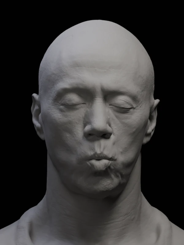 Dan facial capture: Eye Closure, Lip Pucker